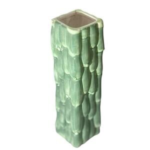 Vintage Bamboo-Inspired Ceramic Vase